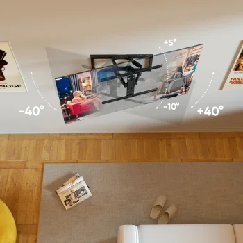 SM-6 masszív fix TV fali tartó 32–90 hüvelykes készülékekhez, fém rögzítőlemez