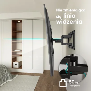 Robusztus fix falra szerelhető TV konzol SM-6 32"–90" képernyőkhöz